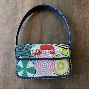 STAUD Beaded Tommy Umbrellas Bag Purse - Beach / Pool / Flip Flops Resort